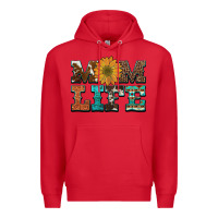 Red western cowhide leopard turquoise  leather aztec sunflower mom Premium Hoodie - Artiststas