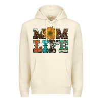 Sandshell western cowhide leopard turquoise  leather aztec sunflower mom Premium Hoodie - Artiststas