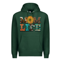 Sports Green western cowhide leopard turquoise  leather aztec sunflower mom Premium Hoodie - Artiststas