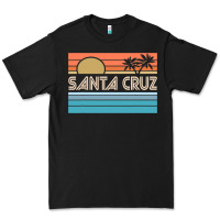 Black santa c.r.u.z cali sunset 70s 80s surfer summer sun Premium Tee - artisFamous