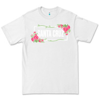 White santa c.r.u.z cali  floral hibiscus flower Premium Tee - artisFamous