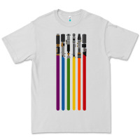 Dove Grey rainbow lightsaber Premium Tee - artisFamous