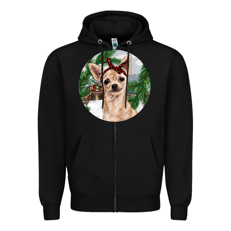 Chihuahua And Farm Zipper Hoodie by RanaPortraitStore | Teevron
