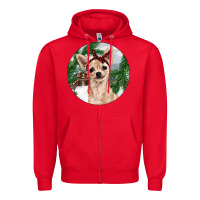 Red Chihuahua And Farm Zipper Hoodie - RanaPortraitStore