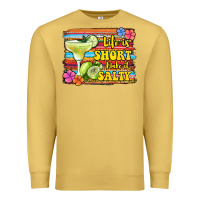 Antique Gold life is short make it salty 1 Premium Sweatshirt - Jasminsmagicworld