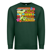 Sports Green life is short make it salty 1 Premium Sweatshirt - Jasminsmagicworld