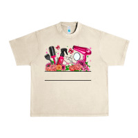 Sandshell Hair Stylist Your Textt Urban Heavy Tee - CowhideDigitalArt
