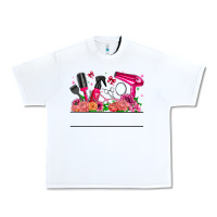 White Hair Stylist Your Textt Urban Heavy Tee - CowhideDigitalArt