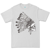 Dove Grey american indian Premium Tee - artisFamous
