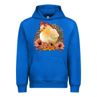 Cobalt Chick With Flowers Feopard Urban Hoodie - Jasminsmagicworld