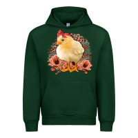 Foreset Green Chick With Flowers Feopard Urban Hoodie - Jasminsmagicworld