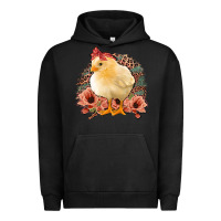 Pigment Black Chick With Flowers Feopard Urban Hoodie - Jasminsmagicworld