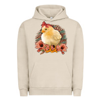 Pigment French Oak Chick With Flowers Feopard Urban Hoodie - Jasminsmagicworld