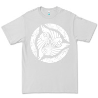 Dove Grey celtic trinity knot crow spiritual mandala Premium Tee - artisFamous