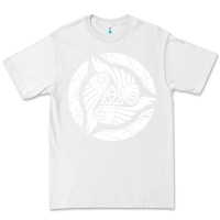 White celtic trinity knot crow spiritual mandala Premium Tee - artisFamous