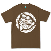 Cacao celtic trinity knot crow spiritual mandala Premium Tee - artisFamous