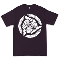 Plum celtic trinity knot crow spiritual mandala Premium Tee - artisFamous