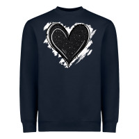 Navy black glitter heart Heavyweight Sweatshirt - Jasminsmagicworld