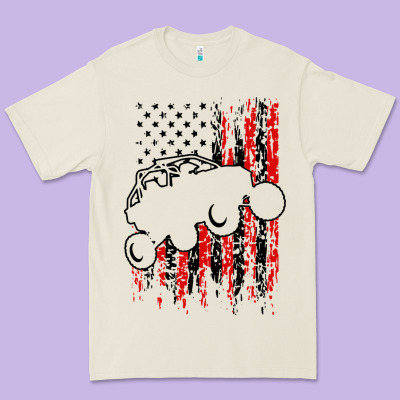 Usa Utv Rzr Racing Premium Tee Designed By Artisfamous