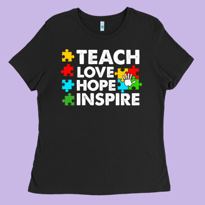 Teach Love Hope Inspire Ladies Tee Designed By Cowhidedigitalart