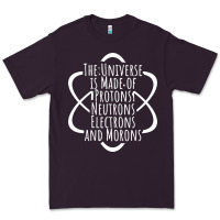 Plum funny science geek universe is made of morons white Premium Tee - artisFamous