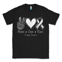 Peace Love Cure Lung Cancer Classic Tee | Teevron