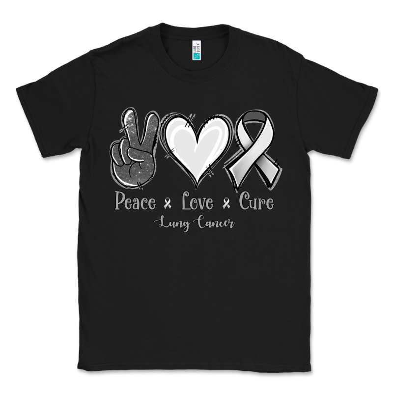Peace Love Cure Lung Cancer Classic Tee by Jasminsmagicworld | Teevron