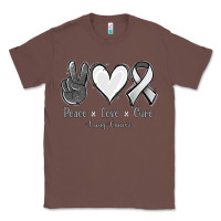 Chestnut Peace Love Cure Lung Cancer Classic Tee - Jasminsmagicworld