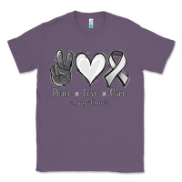 Lavender Peace Love Cure Lung Cancer Classic Tee - Jasminsmagicworld