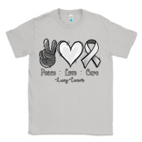 Moon Dust Peace Love Cure Lung Cancer Classic Tee - Jasminsmagicworld