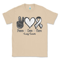 Mushroom Peace Love Cure Lung Cancer Classic Tee - Jasminsmagicworld