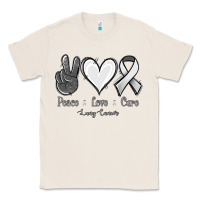 Natural Peace Love Cure Lung Cancer Classic Tee - Jasminsmagicworld