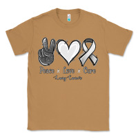 Toasted Coconut Peace Love Cure Lung Cancer Classic Tee - Jasminsmagicworld