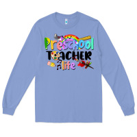 Colony Blue Preschool Teacher Life Long Sleeve Tee - LillyAllenDesigns