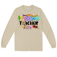 Mushroom Preschool Teacher Life Long Sleeve Tee - LillyAllenDesigns