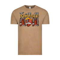 Vintage Coffee Football Mom Vintage Tee - CowhideDigitalArt