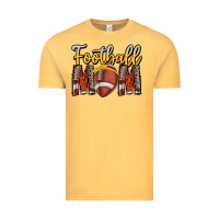 Vintage Mustard Football Mom Vintage Tee - CowhideDigitalArt