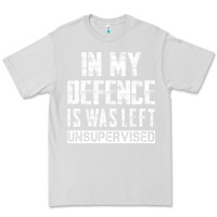 Dove Grey in my defence i was left unsupervised Premium Tee - artisFamous
