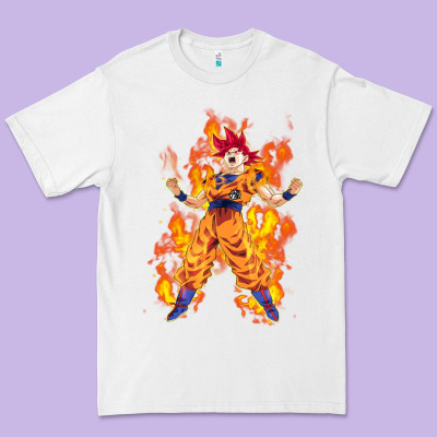 Goku Super Sayan Premium Tee Designed By Artisfamous