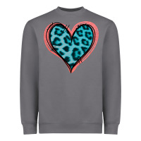 Storm Blue Leopard Heart Heavyweight Sweatshirt - Jasminsmagicworld