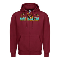 Burgundy western boxer dogs Zipper Hoodie - Jasminsmagicworld