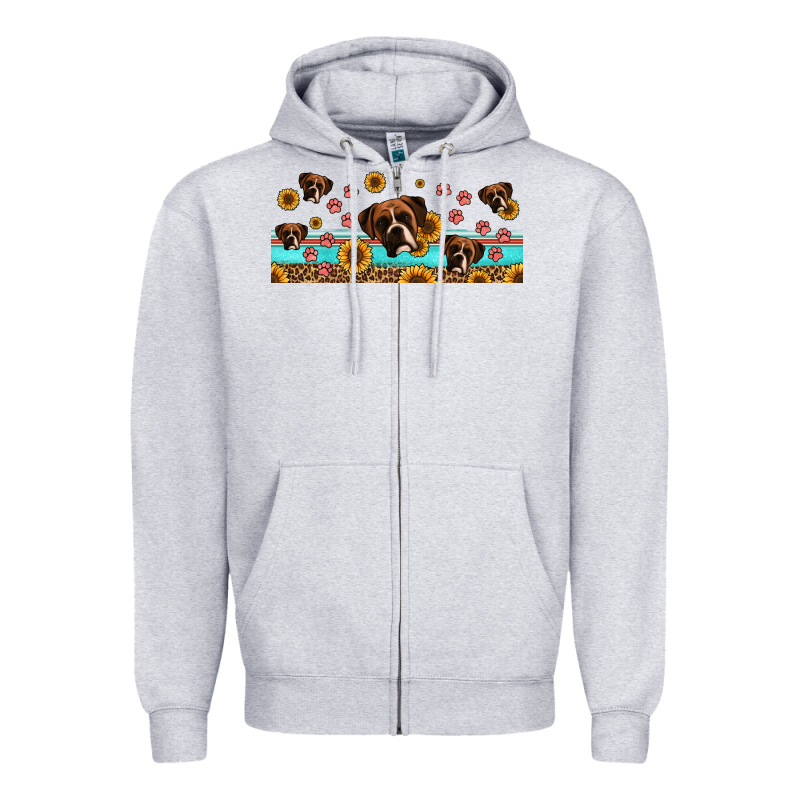 Western Boxer Dogs Zipper Hoodie by Jasminsmagicworld | Teevron