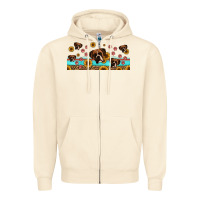 Sandshell western boxer dogs Zipper Hoodie - Jasminsmagicworld