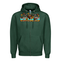 Sports Green western boxer dogs Zipper Hoodie - Jasminsmagicworld