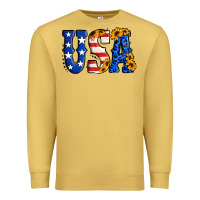 Antique Gold usa western font Premium Sweatshirt - Jasminsmagicworld
