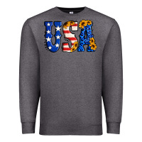 Charcoal Heather usa western font Premium Sweatshirt - Jasminsmagicworld