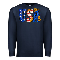 Navy usa western font Premium Sweatshirt - Jasminsmagicworld