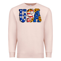 Pale Pink usa western font Premium Sweatshirt - Jasminsmagicworld