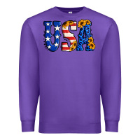 Purple usa western font Premium Sweatshirt - Jasminsmagicworld
