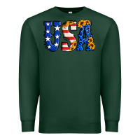 Sports Green usa western font Premium Sweatshirt - Jasminsmagicworld